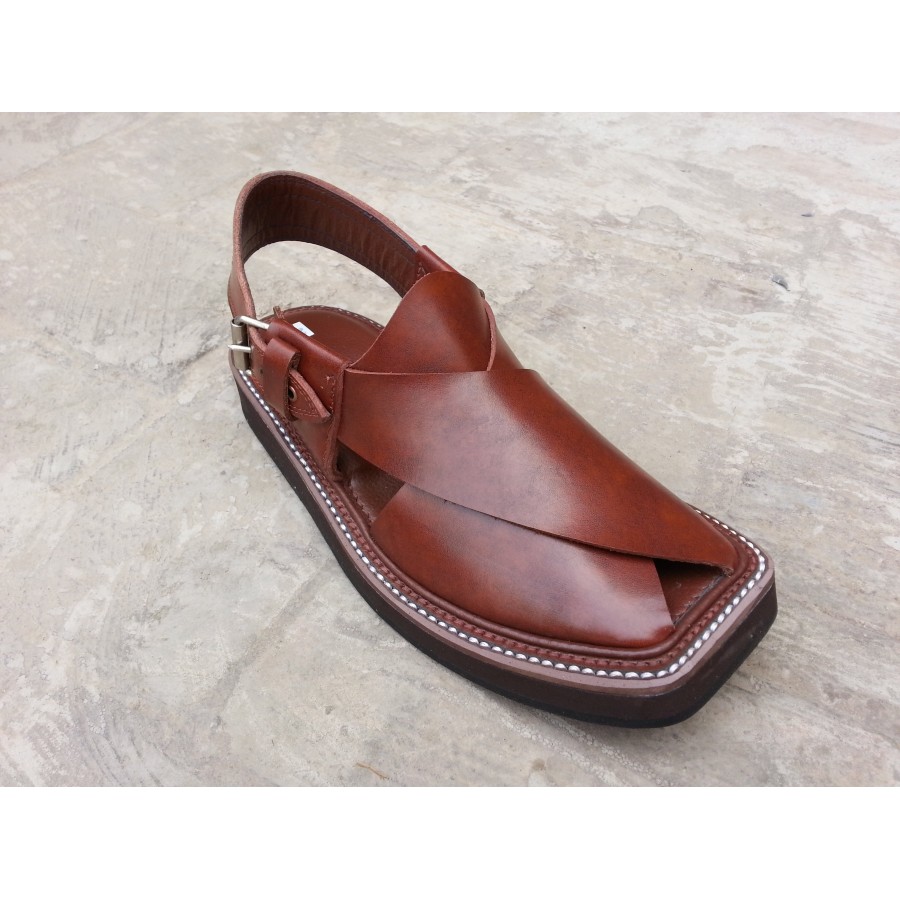 kaptaan chappal brown